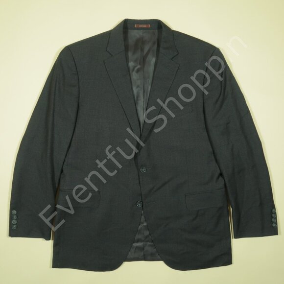 Peter Millar Suit Jacket Mens 44R Gray Wool Blazer Sport Coat Glenplaid 2B 2V - Picture 2 of 7